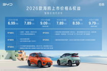 比亚迪2026款海鸥正式上市，售价6.99万元~9.79万元
