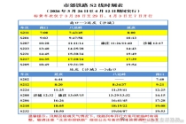 3月26日至4月12日期间，北京S2线列车运行图调整