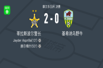蒂拉斯波尔警长2-0基希讷乌野牛，Jayder Asprilla建功，赫尔梅什锦上添花