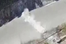 汕头一水泥路面因高温暴晒炸开 热浪导致村道爆裂