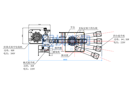 全自动给袋式真空包装机，预制菜真空包装机CAD图纸