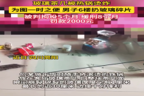 男子6楼扔茶几玻璃碎片被判拘役5个月罚款2000元