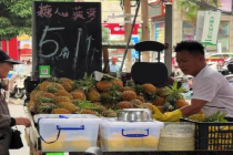浙江女生被广西5毛的糖心菠萝惊呆，这么便宜还帮削皮！