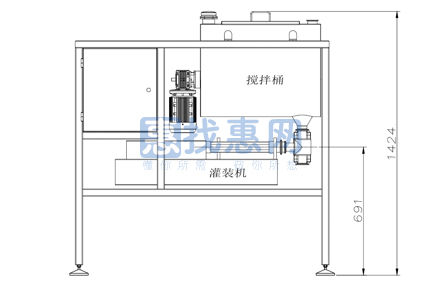 带搅拌灌装机CAD图纸