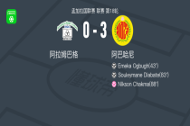 阿巴哈尼3-0大胜阿拉姆巴格，Souleymane Diabate破门，Emeka Ogbugh建功