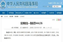 黄海部分海域进行实弹射击 演习期间禁航