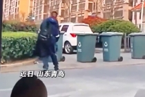 定格青岛最暖文明瞬间 少年默默清理路边垃圾