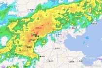 河北保定附近出现短时强降雨 对流持续发展中