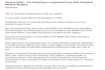 红十字国际委员会：停止袭击基础设施，保护平民尊严