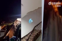 西班牙岛屿遭风暴侵袭：居民楼漏水如注、街道被淹 乘客被困车顶呼救