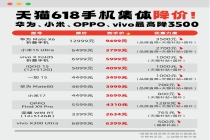 国产手机天猫 618 集体下调价格：6 折起售，降幅超 3500！
